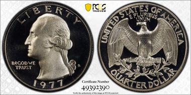 1977-S 25C PR69DCAM