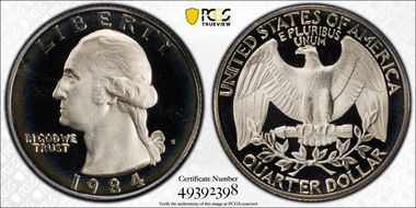 1984-S 25C PR69DCAM