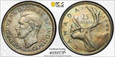 1944 25C MS63