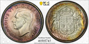 1941 50C Narrow Date MS63