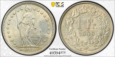1909 B 1 Fr KM-24 Ag MS63