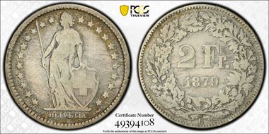 1879 B 2 Fr KM-21  Ag F15