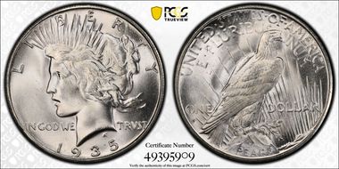 1935-S $1 MS66