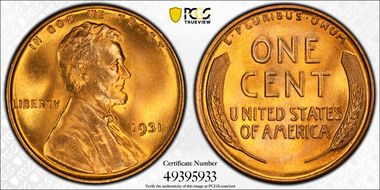 1931 1C MS67+ RD