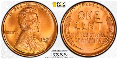 1937-D 1C MS68RD