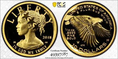 2018-W $10 American Liberty High Relief PR69DCAM