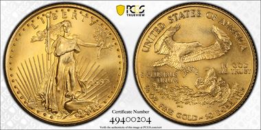 1997 $10 Gold Eagle MS68
