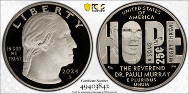 2024-S 25C Rev. Dr. Pauli Murray First Strike PR69DCAM