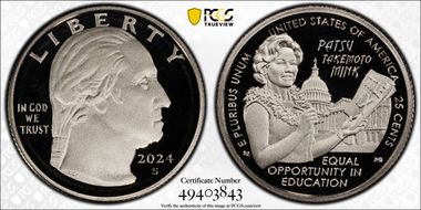 2024-S 25C Hon. Patsy Takemoto Mink First Strike PR69DCAM