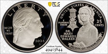 2024-S 25C Dr. Mary Edwards Walker First Strike PR70DCAM