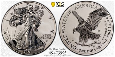 2021-S $1 Silver Eagle Rev PR - Type 2 Designer Edition PR69