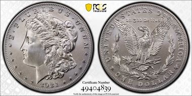 2021 $1 Morgan Dollar 100th Anniversary First Strike MS70