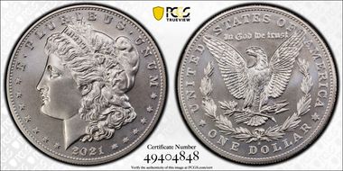 2021-S $1 Morgan Dollar 100th Anniversary First Strike MS70
