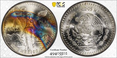 1986-Mo Onza Libertad Ag MS67