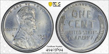 1943-D 1C MS65