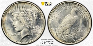 1922-D $1 MS64