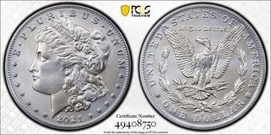 2021-O Privy $1 Morgan Dollar 100th Anniversary First Strike MS70