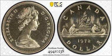 1972 $1 Voyageur Ni SP67