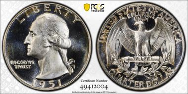1951 25C PR67