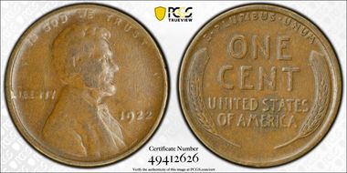 1922 No D 1C Strong Reverse VF20BN