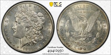 1885-S $1 VAM 6, S/S AU55