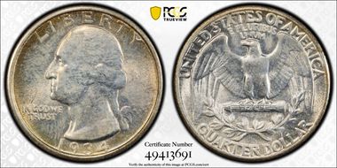 1934 25C Medium Motto FS-402 N1