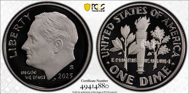 2023-S 10C Silver PR70DCAM