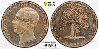 1865-B Thaler KM-243 Oath MS65PL