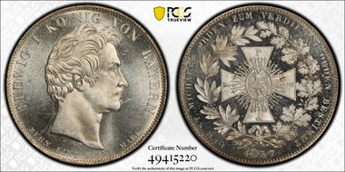 1837 Thaler Order of Merit KM-790 MS65