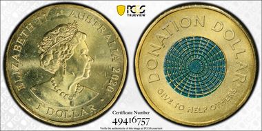 2020 $1 Donation Dollar MS63