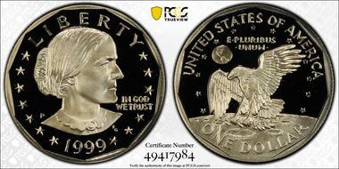 1999-P SBA$1 PR70DCAM