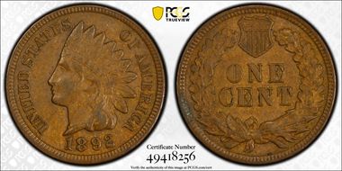 1892 1C AU53BN