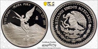 2006-Mo 1/20 oz Libertad Ag PR69DCAM