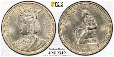 1893 25C Isabella MS62