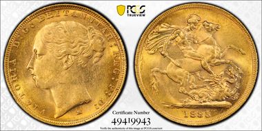 1883-M Sov S-3857C WW Complete MS63