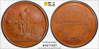 1765 Medal  Diakov-129.1 Ae SPB Academy of Art MS62