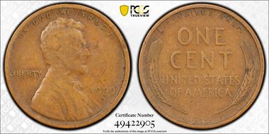 1909-S VDB 1C VF20BN