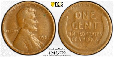 1922-D 1C Weak D VF20BN