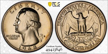 1968-S 25C Type F Reverse, FS-902 PR67