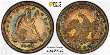 1844-O 25C AU55