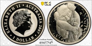 2007-P $1 Koala Ag SP70