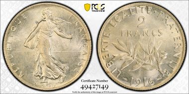 1916 2 Fr Gad-532 F-266 MS64