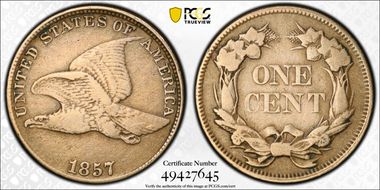 1857 1C Flying Eagle N1