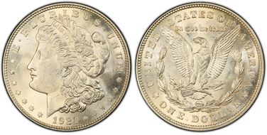 1921 $1 Morgan MS63