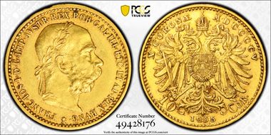1905 10 Cor KM-2805  Au N1