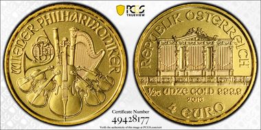 2016 € 4 Vienna Philharmonic MS69