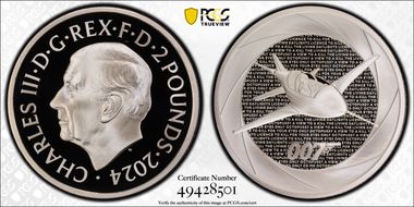 2023 £2 You Only Live Twice Ag PR70DCAM