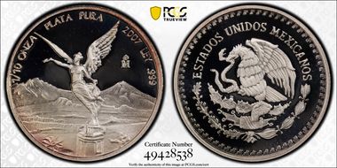 2007-Mo 1/10 oz Libertad Ag PR69DCAM