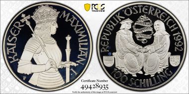 1992 100 Sch Maximilian I PR69DCAM