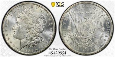1884-CC $1 MS62